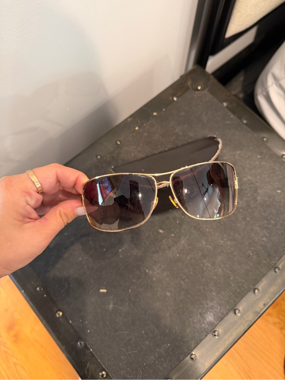 Gucci GG 1294/S Gold Aviator Sunglasses Brown Gradient Lenses